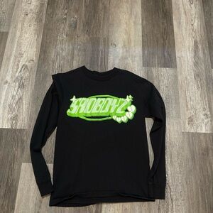 Black Long Sleeve Tee, (junior h) sad boys